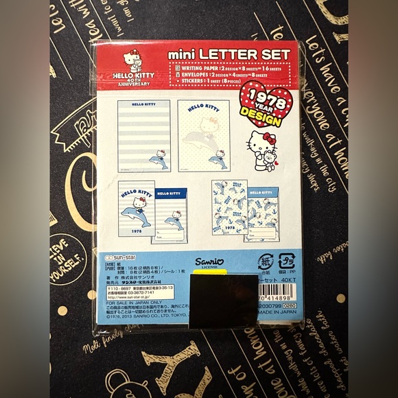 Hello Kitty mini letter set 40th Anniversary - Picture 2 of 2